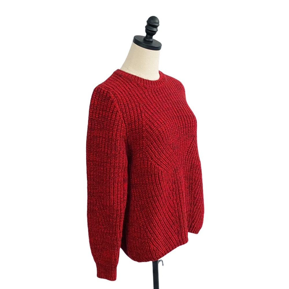 Maje Dublin Red Marled Rib Sweater | 8 MEDIUM - Picture 6 of 11